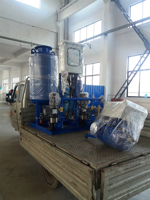 揚州老客戶訂購的定壓補水真空脫氣裝置和全程水處理器已發貨！