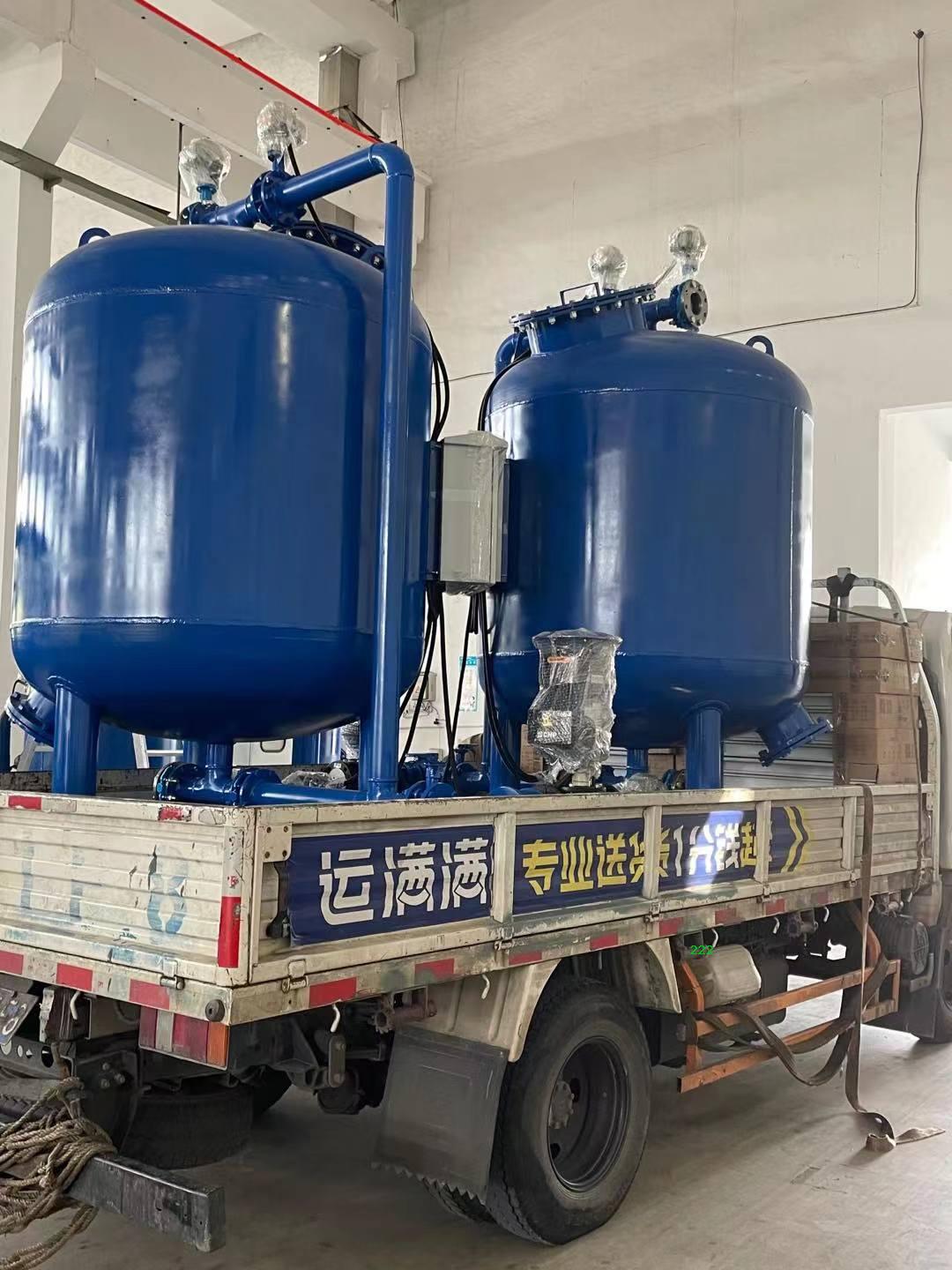 江蘇鹽城專車直達兩套石英砂過濾器
