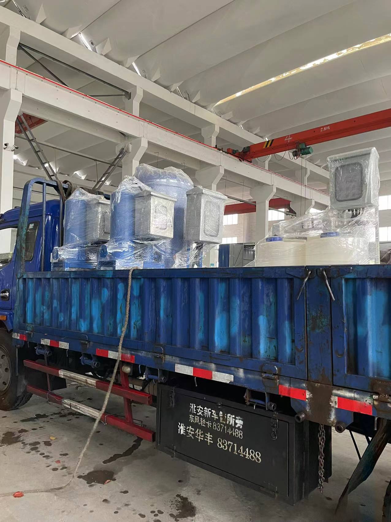 江蘇無錫專車直達定壓補水機組1套，旁流水處理器2套，全自動加藥裝置1套
